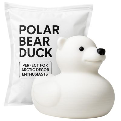 Polar Bear Duck Figurine - 4x4 Ducking & Cruise Hiding – Arctic Dashboard Duck Figurine – Winter Animal Vehicle Duck Gift – 3D Printed in Canada — 3D Printed Collectible by 3DCentral