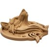 Wolf Relief Sculpture Wall Art – 3D Printed Woodland Animal Head with Ornamental Frame, No Supports – 3D Printed in Canada — 3D Printed Collectible by 3DCentral