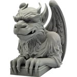 Elder Gargoyle Statue – Gothic Fantasy Decor for Desk, Shelf, or Altar | Unique Winged Creature Bust for RPG Games & Collectors