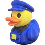 Postman Duck Figurine – Funny Mail Carrier Rubber Duck-Inspired Collectible | Postal Worker Gift for Adults, Desk or Shelf Décor