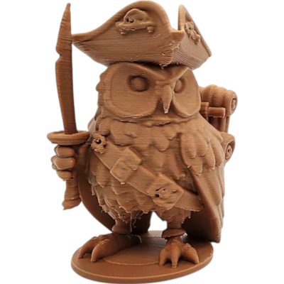 Owl Swashbuckler Figurine with Pirate Hat & Sword – Fantasy Owl Collectible – 3D Printed in Canada — 3D Printed Collectible by 3DCentral