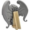 Winged Thunder God Bust with Flowing Beard & Decorative Wings – Wall Mountable Mythical Deity Statue with Display Stand – DIY Paintable Collectible Figurine – 3D Printed in Canada — 3D Printed Collectible by 3DCentral