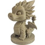 Baby Dragon on Block Figurine