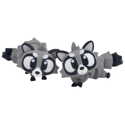 5-Pack Mini Baby Raccoon Figurines – Articulated Desk Pets, Poseable Fidget Toys, Collectible Mystery Animals – 2 Inch Pocket Pets – 3D Printed in Canada — 3D Printed Collectible by 3DCentral