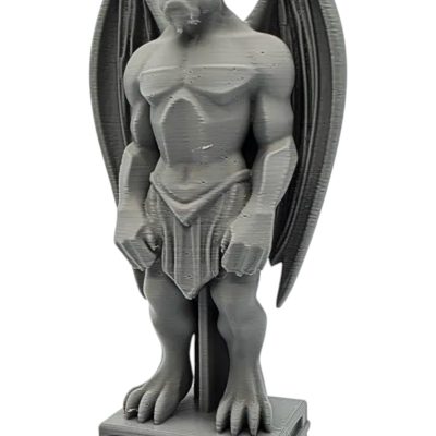 Warden Gargoyle Statue – Gothic Winged Guardian Figurine for Shelf, Desk, or Altar Decor – 3D Printed in Canada — 3D Printed Collectible by 3DCentral