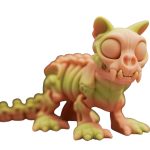 Skeli Cat Skeleton Figurine with Articulated Body