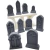 Miniature Tombstone Set – 10-Piece Graveyard Terrain Accessory for Tabletop RPGs, Dioramas & Halloween Displays – 3D Printed in Canada — 3D Printed Collectible by 3DCentral