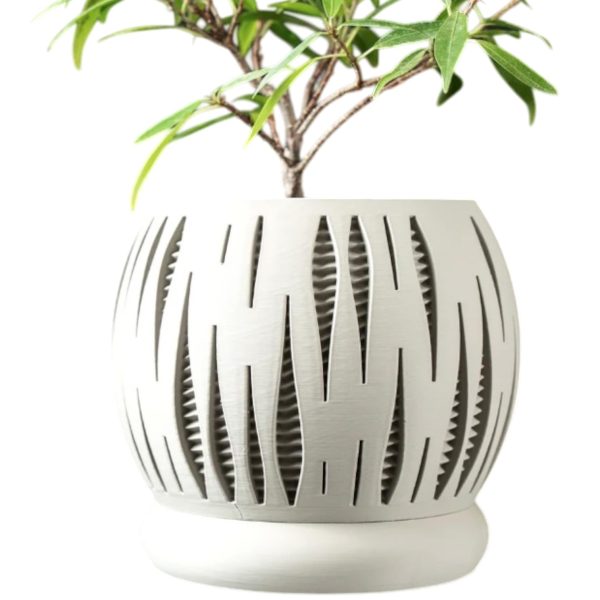 Cache-pot moderne au design fendu