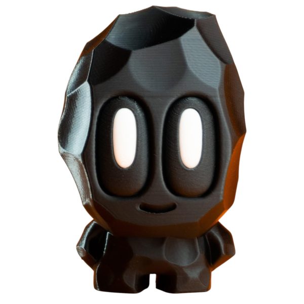Roche-blob obsidienne – figurine inspirée de la pierre volcanique