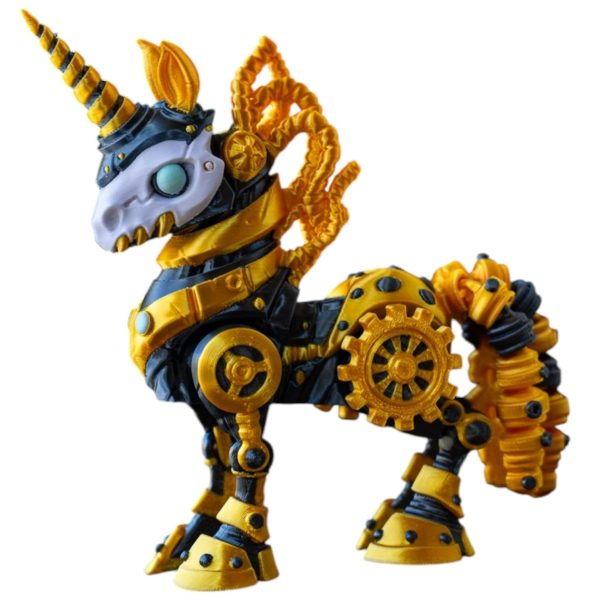 Figurine licorne steampunk articulée