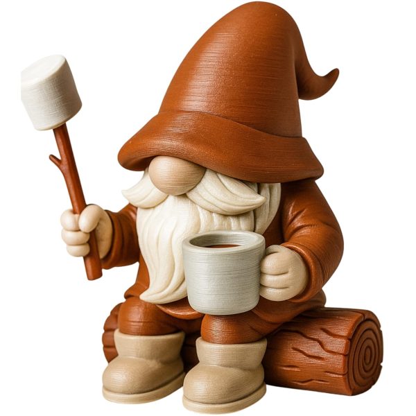 Figurine de gnome feu de camp