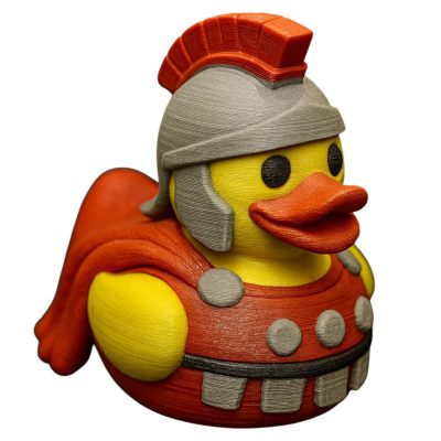 Roman Duck Figurine – Funny Roman Soldier Rubber Duck Decor for Desk, Bathroom, or Collectible Shelf – Unique Gift for Adults & Teens – 3D Printed in Canada — 3D Printed Collectible by 3DCentral