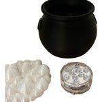 LED Cauldron Halloween Decoration – RGB Color-Changing Witch Cauldron Light Cover with Bubbling Top for Mood Lighting – Light Not Included