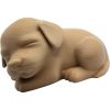 Sleeping Puppy Figurine – Wood-Style 3D Printed Minimalist Dog Sculpture for Pet Memorial, Shelf, or Desk Décor – 3D Printed in Canada — 3D Printed Collectible by 3DCentral