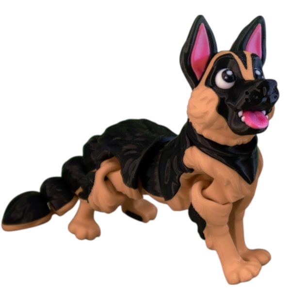 Articulated Cute German Shepherd Dog Figurine