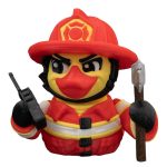 FireFeather Female Duck Figurine – Firefighter-Themed Car Dashboard & Desk Decor – Heroic Collectible