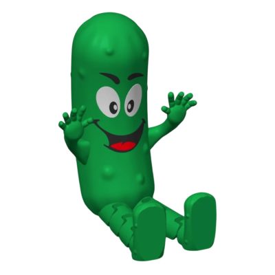 Pickle Tickle Funny Desk Figurine – Goofy Sitting Pickle Character for Gag Gifts, Fidgeting & Shelf Decor – 3D Printed in Canada — 3D Printed Collectible by 3DCentral
