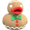 Gingerbread Duck Figurine – Festive Holiday Rubber Duck-Style Décor for Shelf or Desk – Cute Christmas Display Ornament for Adults & Teens – 3D Printed in Canada — 3D Printed Collectible by 3DCentral