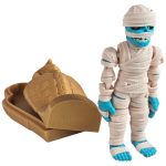 Articulated Mummy & Sarcophagus Figurine – Ancient Egyptian Desk Collectible