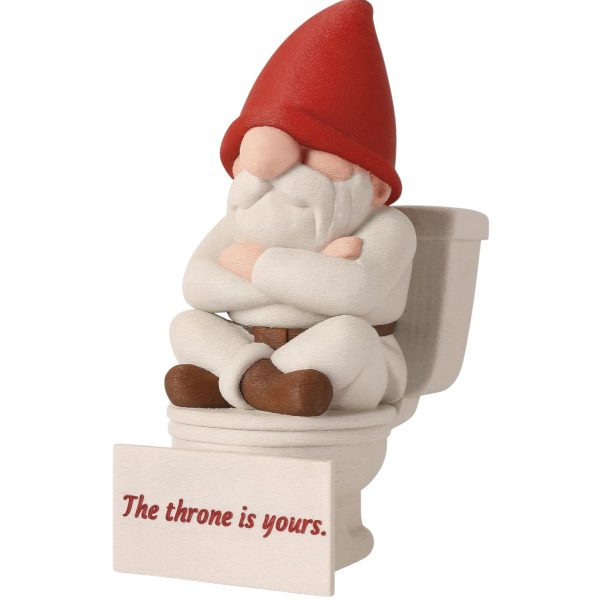 Funny Toilet Gnome Figurine
