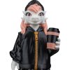 Lhukyveth “Lucy” Urban Creature Figurine – 3D Printed Designer Figure in Streetwear with Coffee Cup & Beanie – Art Toy for Teens & Adults – 3D Printed in Canada — 3D Printed Collectible by 3DCentral