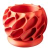 Bold Red Planter Pot with Organic Exo Shell Design – Sculptural Indoor Plant Container for Modern Décor & Succulents – 3D Printed in Canada — 3D Printed Collectible by 3DCentral