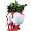 Love Decay Skull Planter – Gothic 3D Printed Skull Pot with Red Dripping Detail – Unique Decorative Vase for Plants, Succulents or Crafts – 3D Printed in Canada — 3D Printed Collectible by 3DCentral