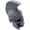 Ancient Warrior Skull Sculpture – Armored Helmet Skull Bust with Pedestal Base, Gothic Medieval Decor for Shelf or Display – 3D Printed in Canada — 3D Printed Collectible by 3DCentral