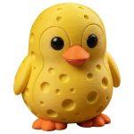 Cheese Penguin Figurine – Cute Animal Collectible with Cheese-Like Texture for Desk or Shelf Display – Unique Gift for Teens & Adults