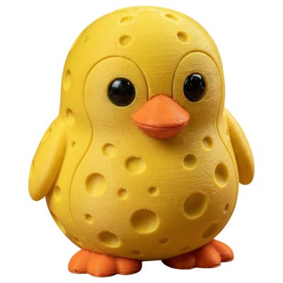 Cheese Penguin Figurine – Cute Animal Collectible with Cheese-Like Texture for Desk or Shelf Display – Unique Gift for Teens & Adults
