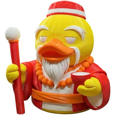 Kung Fu Duck Figurine – Martial Arts-Inspired Collectible Duck with Staff and Robes for Display & Gifting
