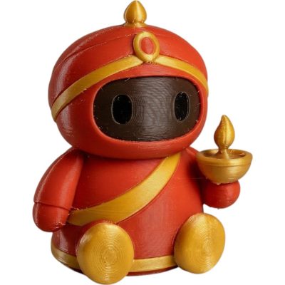 Diwali Robot Collectible Figurine - Unique Desk Decor for Diwali Celebrations - 3D Printed in Canada