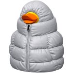 Puffer Jacket Duck Figurine – Funny Winter Duck Statue for Desk, Shelf or Collectible Display – Quirky Gift for Teens & Adults – Cozy Padded Aesthetic