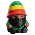 Rasta Gnome Figurine with Colorful Beanie Hat – Fun Reggae-Inspired Collectible for Desk, Shelf, or Garden Display