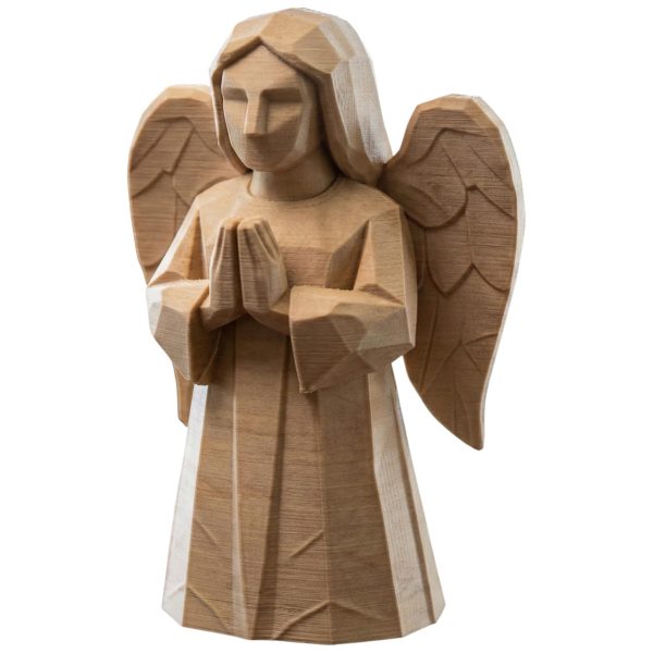 Figurine ange en prière sculpté bois