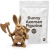 Bunny Axeman Figurine with Battle Gear — 3D Printed Articulated Miniatures by 3DCentral