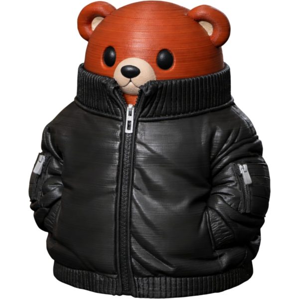 Cool Bomber Jacket Teddy Bear - 3D printed collectible