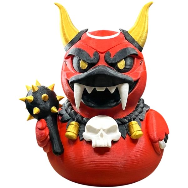 Demon Warrior Duck Fantasy Figurine