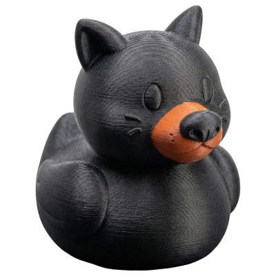 Wombat Duck Figurine – Cute Black Animal Duck Collectible for Desk, Shelf or Gift Display – Quirky 3D Printed Decor for Adults & Teens