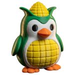Corn Penguin Figurine – Cute Penguin Statue with Corn Detail for Desk, Shelf or Collectible Display – Fun 3D Printed Gift Idea for Adults & Teens