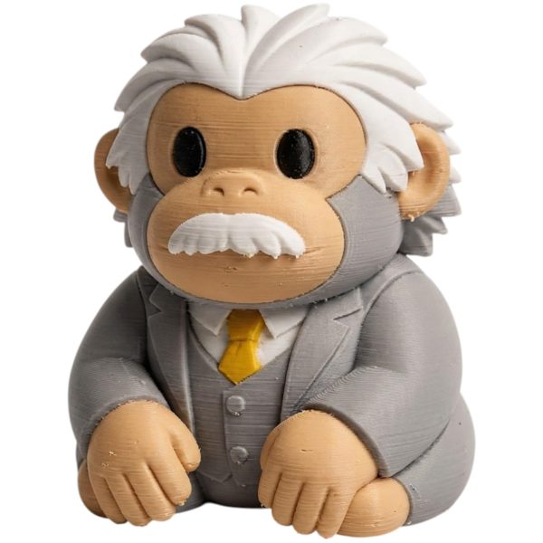 Figurine singe savant Albert Einstein