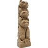 3 Bear Totem Pole Figurine – Wood-Style Vertical Totem Sculpture with Tribal-Inspired Bear Faces – 3D Printed in Canada — 3D Printed Collectible by 3DCentral