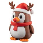 Reindeer Penguin Figurine – Holiday Penguin with Antlers, Santa Hat & Scarf – Cute Xmas Shelf Decor for Winter Display, Collectors & Gifting