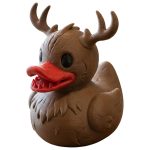 Wendigo Duck Figurine – Horror-Inspired Creepy Cryptid Collectible with Antlers & Fanged Beak – Fantasy Display Decor for Shelf or Desk