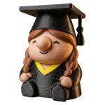 Graduation Gnome Figurine – Female Grad Gnome Gift for Her, Office Desk Decor, Grad Cap Collectible, Class of 2025 Keepsake