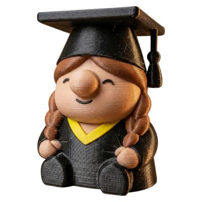 Graduation Gnome Figurine – Female Grad Gnome Gift for Her, Office Desk Decor, Grad Cap Collectible, Class of 2025 Keepsake