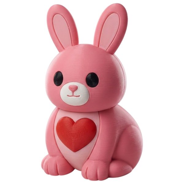 Heart Bunny Collectible Figurine – Unique Desk Decor for Adults