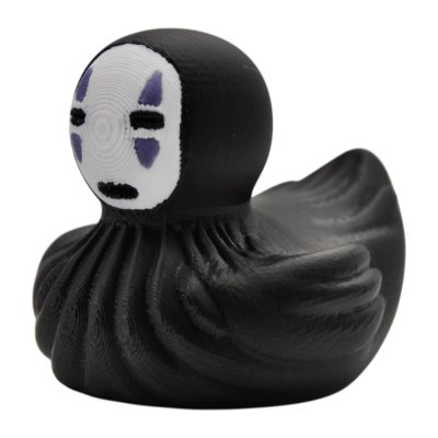 Ghost Spirit Duck Figurine – Masked Shadow-Inspired Rubber Duck with Flowing Black Cloak – Anime Display or Gift for Collectors – 3D Printed in Canada — 3D Printed Collectible by 3DCentral