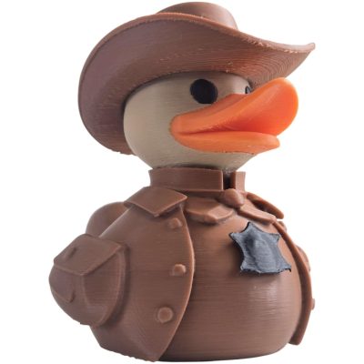 Western Sheriff Duck Figurine – Funny Cowboy Duck for Dashboard, Desk, and Ducking Jeeps – Wild West Collectible Décor Gift – PLA Eco-Friendly – 3D Printed in Canada — 3D Printed Collectible by 3DCentral