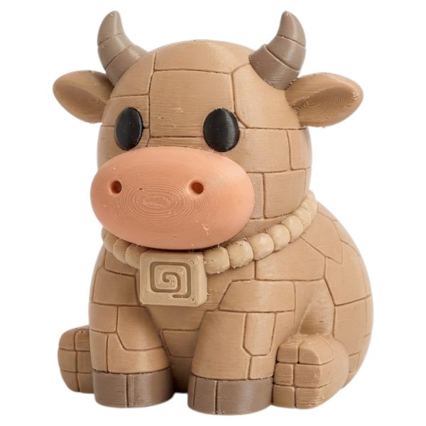 Figurine vache golem d&rsquo;argile fantastique